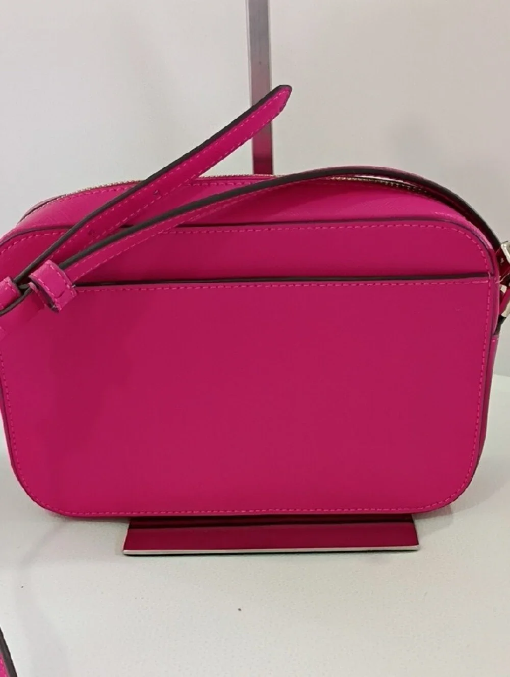 Kate Spade Staci Mini Saffiano Leather Hot Pink Crossbody Camera Bag